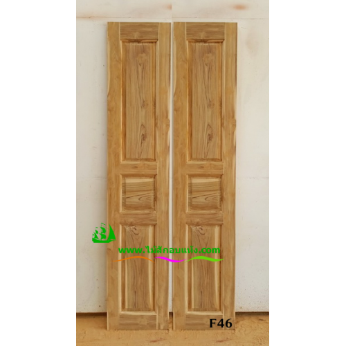 ประตูบานเฟี้ยมไม้สัก รหัส F46